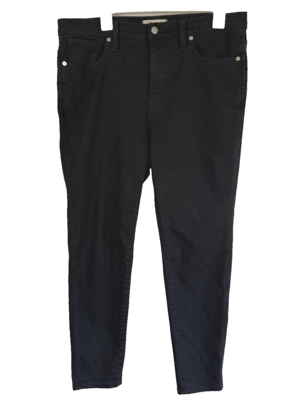 Madewell Black 10" High Rise Skinny Womens 32P Short Stretch Jeans